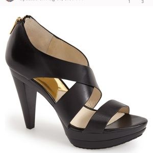 MICHAEL Michael Kors Elena Leather Platform Heels